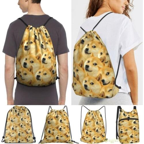 Such Doge Men Purpose Drawstring Backpack Bags Women Outdoor Travel Backpacks Gym Training Swimming Fitness Bag