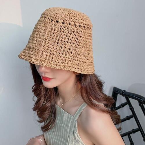 Straw hat For women basin hat bucket hat straw hat Sun Bucket cap Bonnet peaked cap Panama hat bonnet Fishing hat chapeu bucket