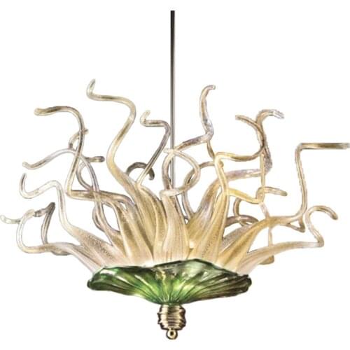 Modern Unique Design Glass Chandelier LED Lighting for Living Room Bedroom Decoration