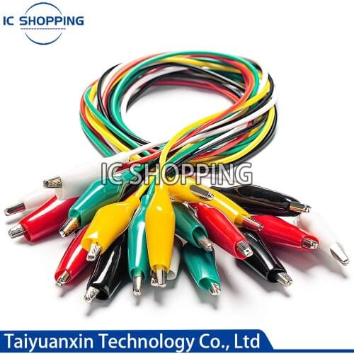 10pcs Alligator Clips Electrical DIY Test Leads Alligator Double-ended Crocodile Clips Roach Clip Test Jumper Wire Test Clamp