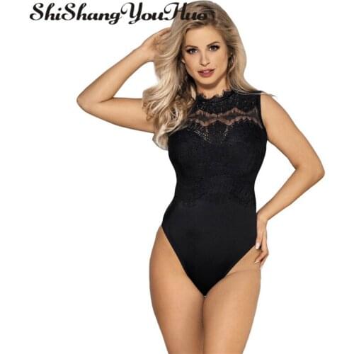 Shishangyouhuo Women Sexy Lingerie Bodysuits Underwear Nightdress Backless Lace Plus size XXXXXL Retro Sleepwear Pajamas R80472