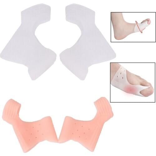 1Pair Hallux Valgus Corrector BracesSilicone Big Bone Orthopedic Bunion Correction Toes Separator Foot Care Tool