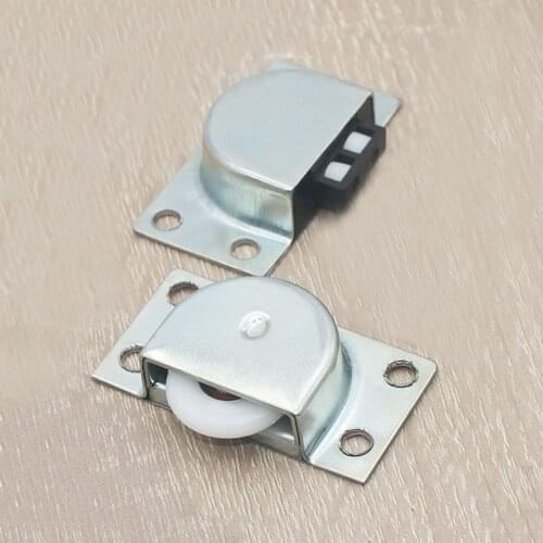 1Pcs Sliding Closet Wheel Metal Rollers Cabinet Nylon Pulley Hanging Wheel Wardrobe Furniture Hardware