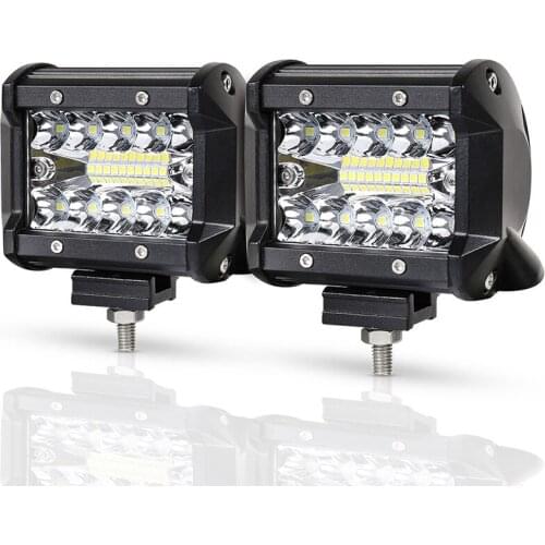 2pcs 4 Inch LED Work light Light Bar 60W LED Lamps Driving Lamp Fog Lamp Combo Beam 6000K For Car Truck Motor ATV UTV Vehicles