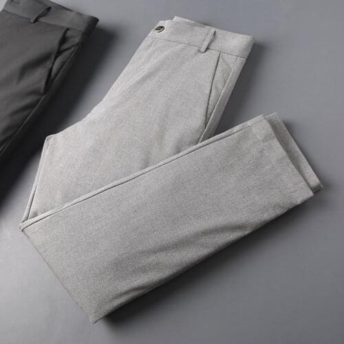 2021 winter warm knee protection white goose flannel pants thickened mens straight fit leisure down pants
