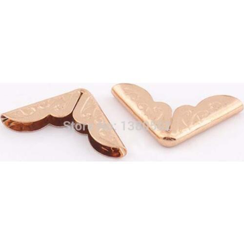 30pcs/lot top grade rose gold color corner protector decoration for Scrapbooking menu