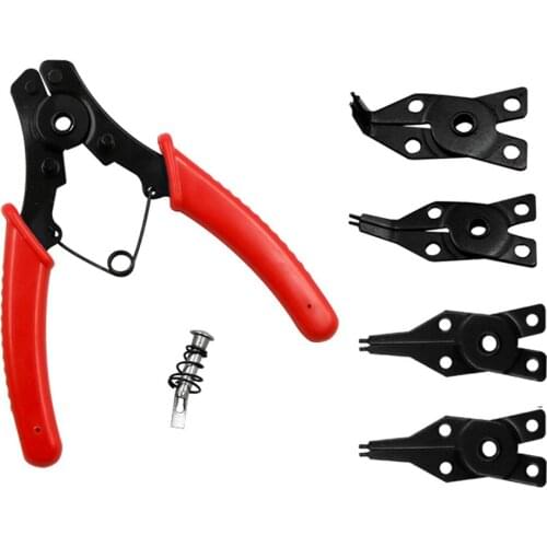 4 IN 1 Set Multi-function Pliers Snap Ring Pliers Tool Carbon Steel Bold spring Multi Crimp Tool Remover Retaining Circlip Plier