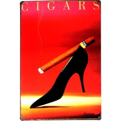 50pcs/lot Metal Sign shabby chic Metal signs vintage Retro Shabby chic GIGARS Tin sign wall plaque N-204