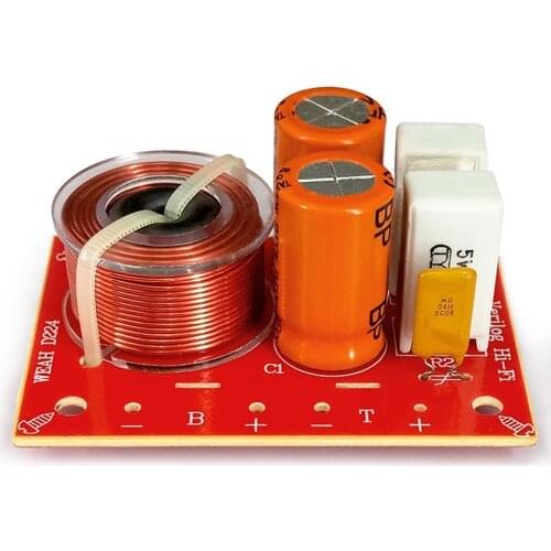 80W 2 Way Hi-Fi Audio TREBLE BASS Speaker Frequency Divider Stereo Crossover Filters For 4-8ohm speaker