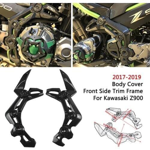 Motorcycle Accessories Front Side Frame Body Cover Panel Faring Side Trim For Kawasaki Z900 2017 18 2019 Engine Side Panel