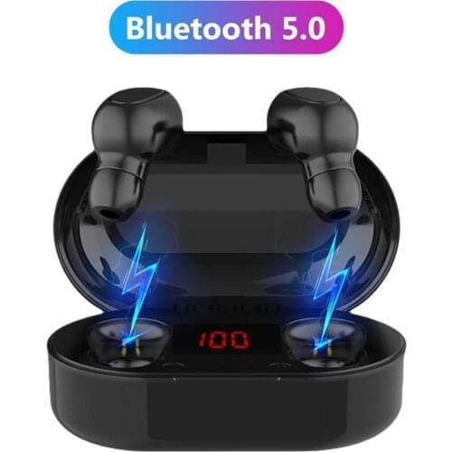 L22 TWS Bluetooth 5.0 Wireless LED Digital Display Waterproof Earphones Earbuds
