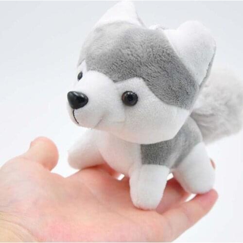 2020 Cute Small Husky Dog Plush Doll Toy Keychain Keyring Lovely Pendant Bag Car Key Holder Gift