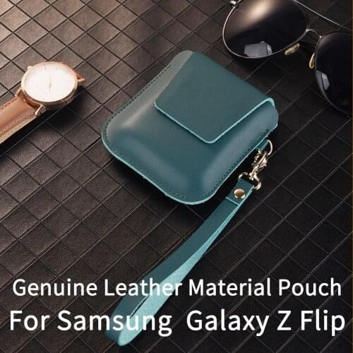 Genuine Leather Samsung Galaxy Z Flip Case Pouch Protective Pouch for Samsung Galaxy Z Flip Pouch Accessories Bag SM-F700F Case