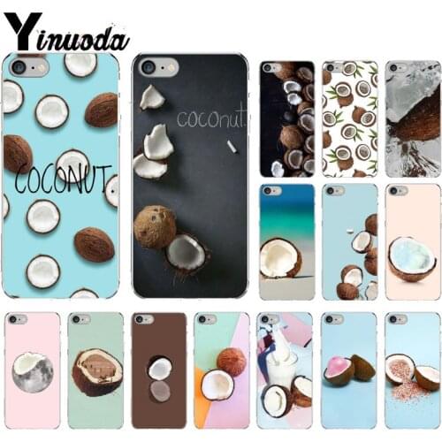 Yinuoda summer cool coconut DIY Painted Beautiful Phone Accessories Case for iPhone 6S 6plus 7 7plus 8 8Plus X Xs MAX 5 5S XR