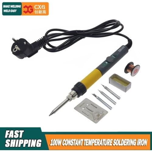 CXG DT100S temperature Adjustable electric soldering iron 220V 100W Internal heating Soldering Station More advanced than DT70S