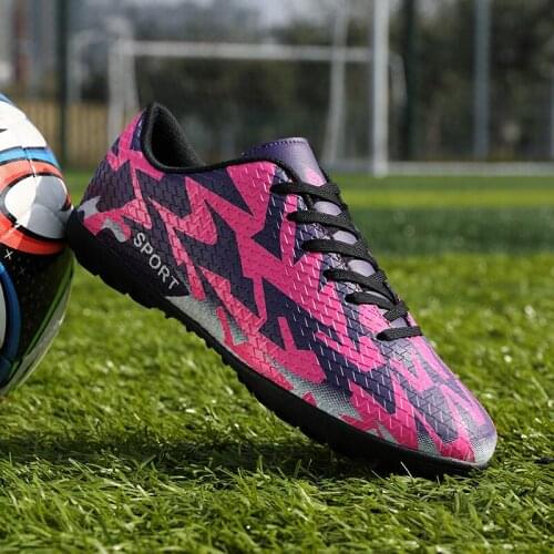 Hot sale Turf Football Cleats Men Comfortable Unisex Soccer Shoes for Men Lightweight Kids Football Shoes tacos de futbol 2020