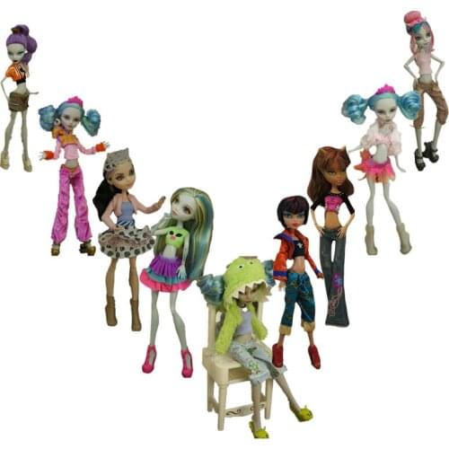 Fashion 1/6 BJD Doll Clothes Set for Monster High Clothes Outfit Top Pants Trousers Ever After High Dress Gown 11.5" Accessories