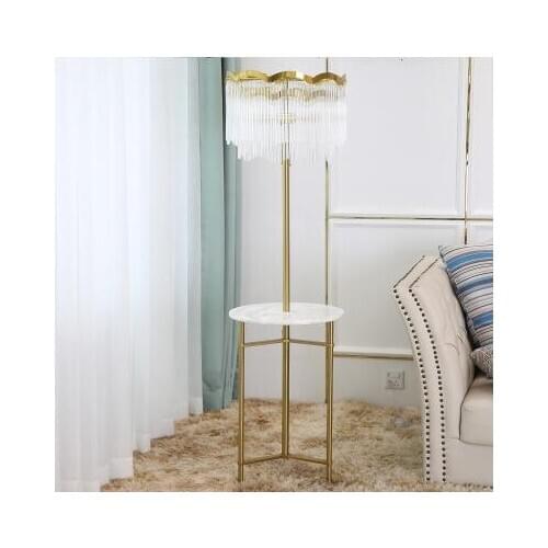 Tea table floor lamp minimalist luxury Nordic style living room bedroom bedside sofa marble vertical table lamp