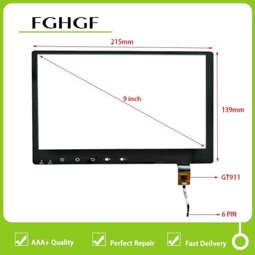 New 9 inch 10 inch 215X139mm 239X156mm android navigation touch screen JTS018 IC:GT911 6 pin