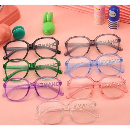 Round Anti-blue Light Kids Glasses Optical Frame Children Boy Girls Computer Transparent Blocking Anti Reflective Eyeglasses
