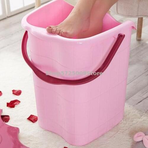 Foot Bucket Plastic Knee Deep Bucket Household Massage Foot Basin Leg Foot Bath Bucket Artifact Constant Temperature Foot Bucket