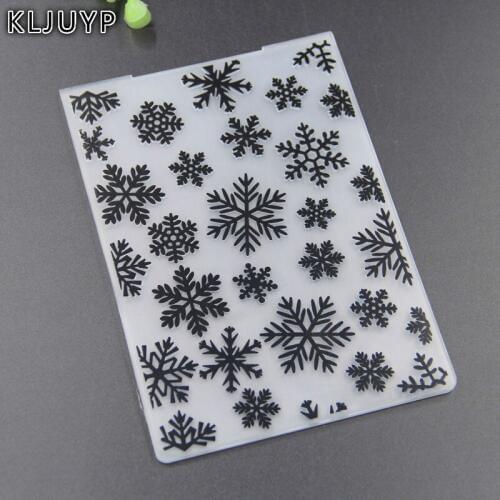 KLJUYP Snowflake Plastic Embossing Folders for DIY Scrapbooking Paper Craft/Card Making Decoration Supplies 190