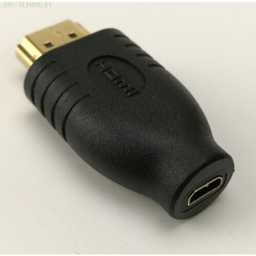 Professional HDMI Converter Black Standard HDMI Male Type A To Micro HDMI Type D Female Socket Adapter Mayitr 300pcs/lot