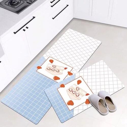 Tapis Kitchen Carpets Floor Mats Can Wiped Washable Waterproof Non-Slip Oil-Proof Pvc Household Rug Thickened Mat Alfombra ковер