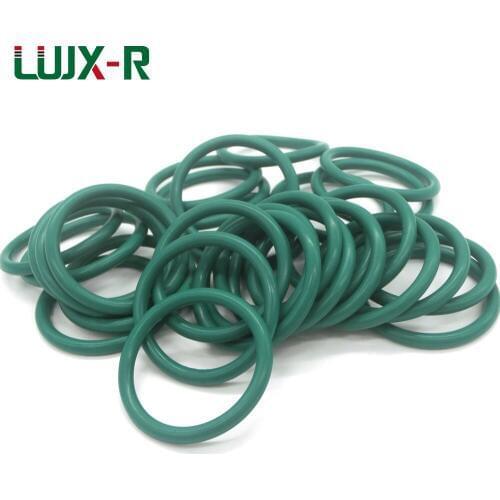 LUJX-R 25pcs 2.65mm O Ring Seal Washer Seals Oil Proof Green O-Ring FKM ID3/4/5.3/6/7.1/7.5/8/8.5/9~13.2 O Shaped Ring Gasket
