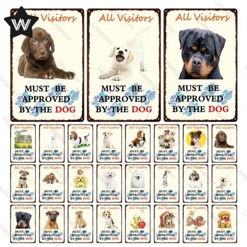 Vintage Metal Tin Sign Poultry Shabby Chic Metal Tin Sign Retro Tin Sign Iron Decor Dog for Man Cave Decoration Vintage Tin Sign