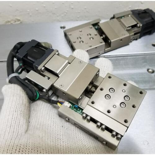 High precision PG413 electric linear platform, micron linear table 40*40mm table size