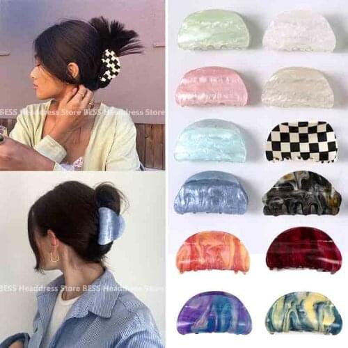 New Acrylic Hair Claw Clip for Women Girls Barrettes Claw Crab Hairpins Styling Fashion Hair Ponytail Honder Hair Accessories