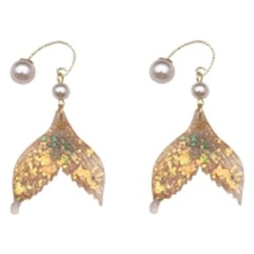 New Holiday Sea Jewelry Acrylic Fishtail Drop Earrings for Women Korean Minimalist Earrings Jewelry Accessories wholesale