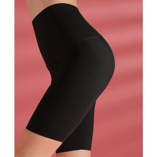 Fitness Workout Women High Waist Shorts Spandex Black Sport Shorts