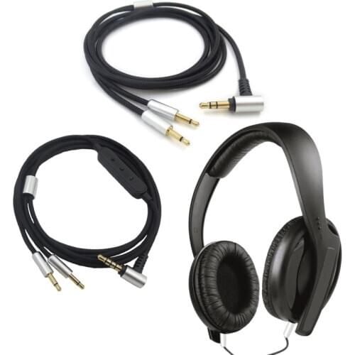 1 Pc Replacement 3.5mm to 2.5mm Earphone Cable for Sennheiser HD202 HD477 HD497 Headset Audios Cord with Tuning Function