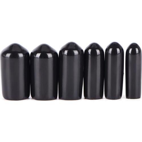 10PCS 3-8mm End Cap PVC Plastic Cable Wire Thread Waterproof Cover Vinyl End Cap PVC Rubber Steel Pole Tube Pipe Protecting