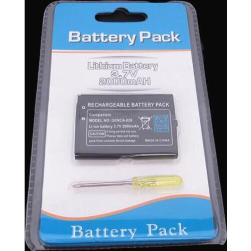 100% Brand New 3.7V 2000mAh Rechargeable Battery Power Pack Replacement with tool For Nintendo 3DS Game Console