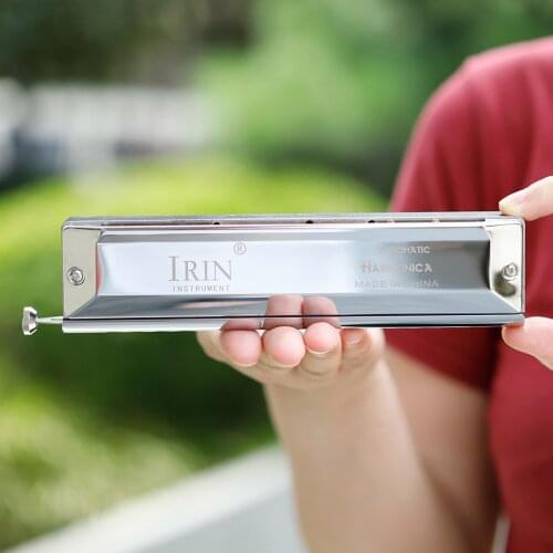16 Hole 64 Tone Chromatic Blues Harmonica Sliver With Carrying Box Mouth Oragan C Key Portable Mini Harp