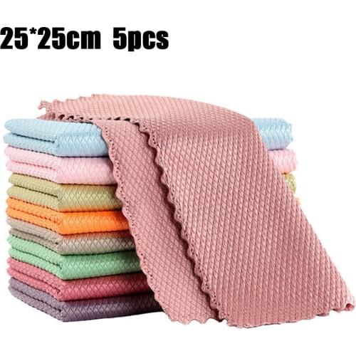 5Pcs/10Pcs Cleaning Cloths NanoScale Streak-Free Miracle Cleaning Cloths (Reusable) 100% Brand New And High Quality