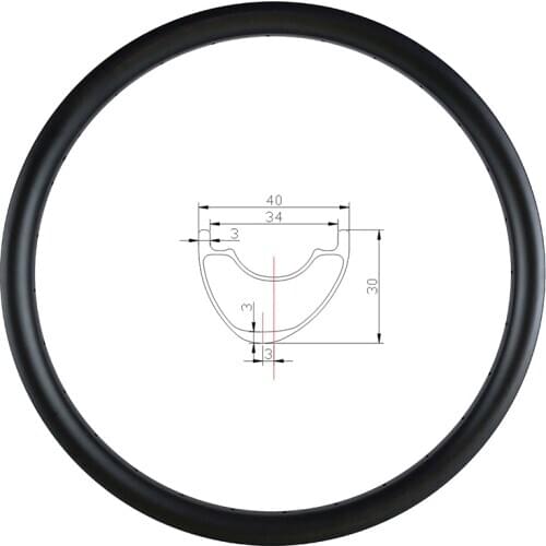 650B MTB AM ENDURO XC BOOST tubeless carbon rim 40mm hookless asymmetric 30mm deep UD 3K 24H 28H 32H 27.5er mountain bike wheel