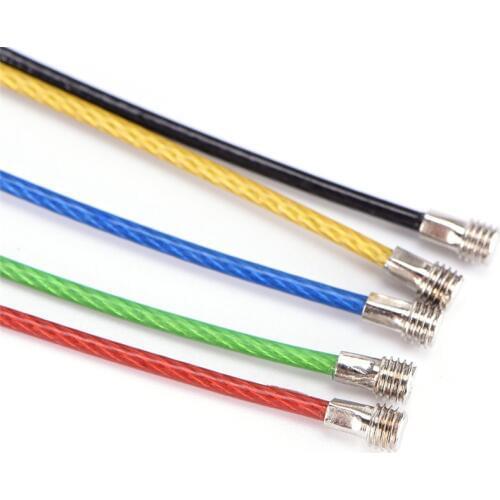 5PCS Stainless Steel Wire Keychain Cable Key Ring Chains bag circle ring outdoor beautiful bag accessaries portable