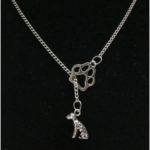 Fashion Vintage Cute Dalmatians Dog&cat/dog paw charm Pendant sweater chain suitable necklace DIY jewelry AccessoriesX110