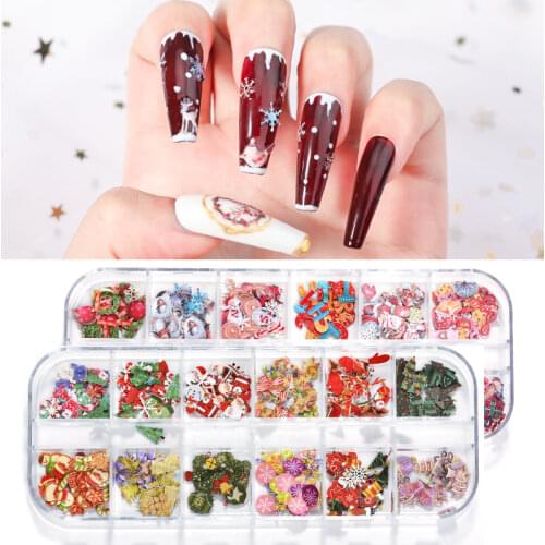 LEAMX Nail Art Decoration Wood Pulp Board Butterfly Flower Flower Leaf Christmas Sticker 3D Nail Art Design Nail Art Accessories