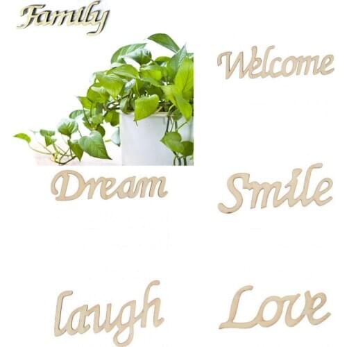 Wooden Craft Cut Wooden Pieces Embellishment Card Making DIY Art Home Wall Decoration