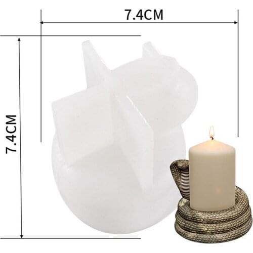 CobraCandlestick Epoxy Resin Mold Snake Shaped Candle Holder Silicone Mould DIY Crafts Ornaments Decorations Casting Tools