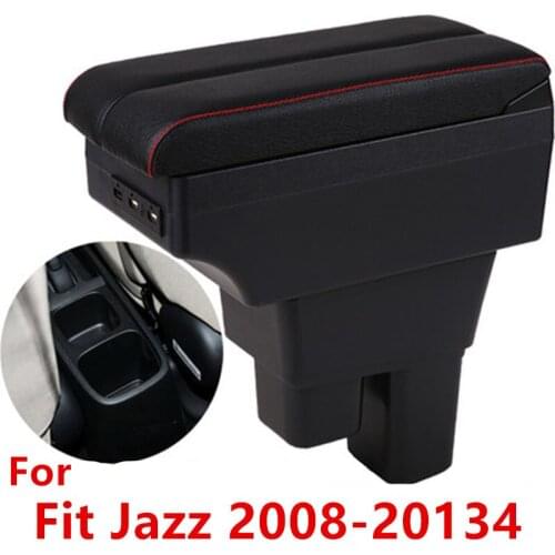 For Honda Fit Jazz armrest box 2008-2014 entral Store content box with USB interface