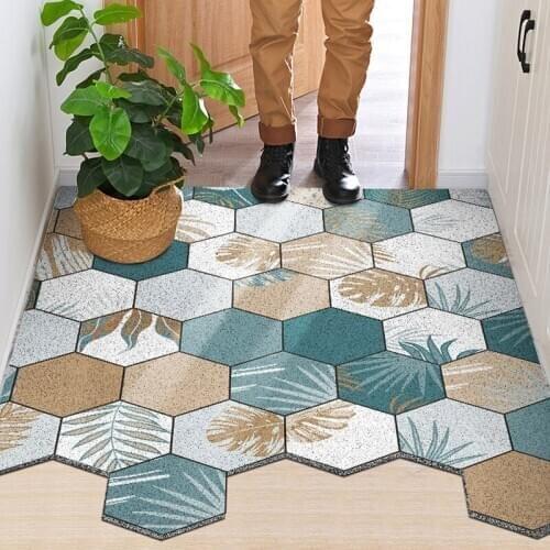 Indoor Entry Doormat Carpet Water Absorbent Non-Slip Household Floor Decoration Foot Mats Carpet Freely Cut Rectangle Door Mats