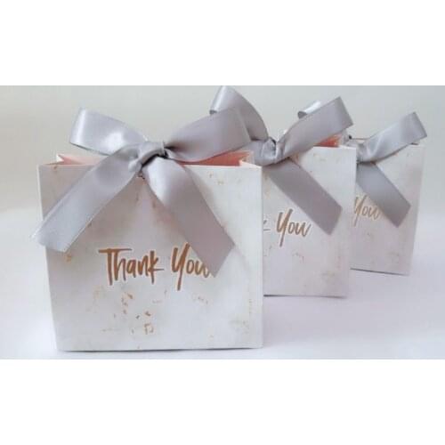 New Creative Triangular Pyramid Marble Candy Box Wedding Favors Gifts Boxes Chocolate Box Giveaways Boxes Party Supplies