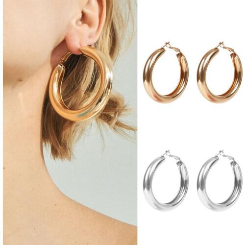 Minimalist Large Hoop Earrings For Women Teens Girls 2021 Trend Punk Rock Earrings Hoops Wedding Party Daily Fashion Jewelry