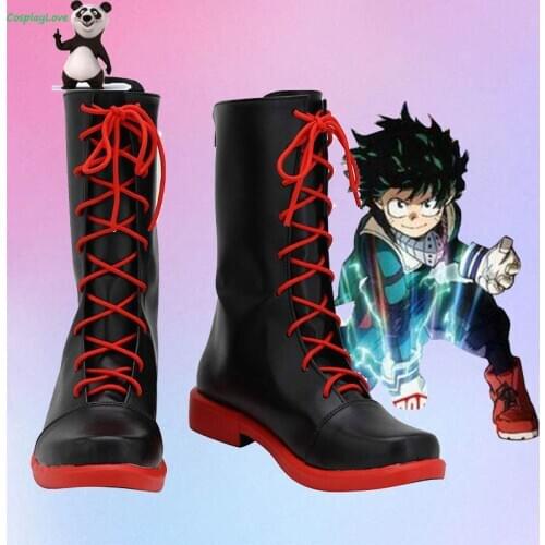 My Hero Academia Boku No Hero Akademia Kaminari Denki Red Shoes Cosplay Boots Leather Custom Made For Halloween Christmas